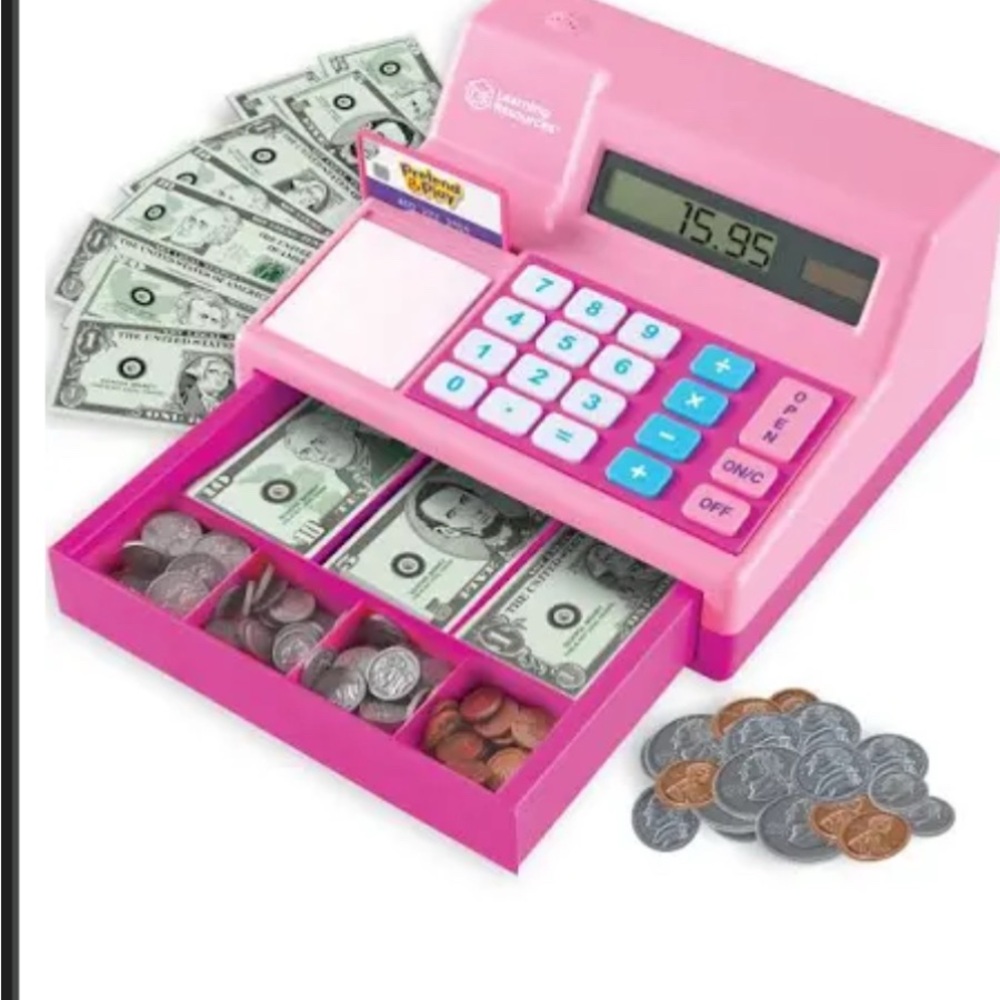 Pink Learning Resources Cash Register * new never played with